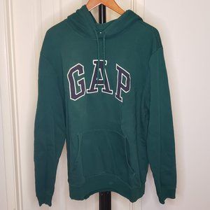 Used Men's Gap Logo Hoodie Green Size XL